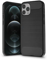Haffner PT-5837 Iphone 12 pro max fekete szilikon hátlap kép