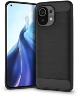 Haffner PT-6099 Xiaomi mi 11 szilikon hátlap - carbon - fekete kép