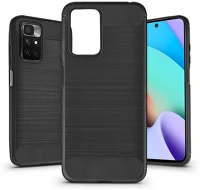 Haffner PT-6361 Xiaomi redmi 10 szilikon hátlap - carbon - fekete kép