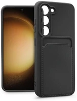 Haffner PT-6751 Sm-s911 galaxy s23 fekete szilikon hátlap kártyatartóval kép