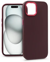 Haffner PT-6812 Apple iphone 15 szilikon hátlap - frame - bíbor kép