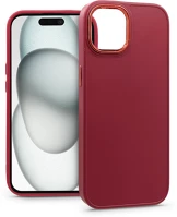 Haffner PT-6813 Apple iphone 15 szilikon hátlap - frame - magenta kép