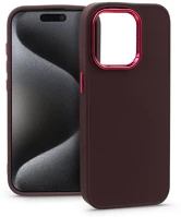 Haffner PT-6820 Apple iphone 15 pro szilikon hátlap - frame - bíbor kép