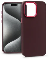 Haffner PT-6823 Apple iphone 15 pro max szilikon hátlap - frame - bíbor kép