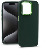 Haffner PT-6828 Apple iphone 15 pro szilikon hátlap - frame - zöld kép