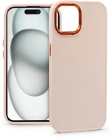 Haffner PT-6829 Apple iphone 15 szilikon hátlap - frame - rózsaszín kép