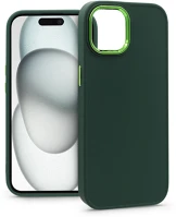 Haffner PT-6830 Apple iphone 15 szilikon hátlap - frame - zöld kép