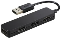 Hama 12324 Slim usb 2.0 hub (4 port) fekete kép