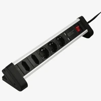 Hama 137202 Hama hálózati elosztó, 5 aljzat, alu.,1.5m, kapcsolós +2db usb (3a) (137202) kép