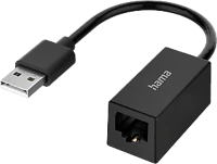 Hama 10/100 USB 2.0, FEKETE Fic hálózati adapter, 10/100 usb 2.0, fekete (200324) kép