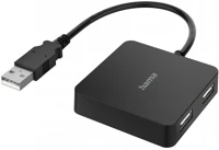 Hama 1:4 V2 HUB BLACK 200121 usb 2.0 4 portos hub kép