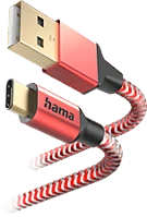 Hama 201559 Adatkábel usb type-c, piros kép