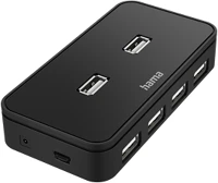 Hama 200123 7-portos usb2.0 hub fekete kép
