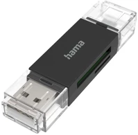 Hama 200130 Usb 2.0 sd / microsd kártyaolvasó fekete (00) kép