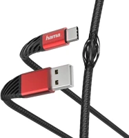 Hama 201540 Extreme usb type-c 1,5m black/red kép