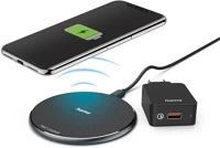 Hama 201688 "QI-FC10" FIC E3 +QC 3.0 10W fekete vezeték nélküli mobiltelefon töltő szett kép