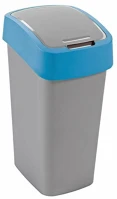 Hama 217818 Szemetes kuka billenő fedéllel műanyag 50 literes curver ezüst-kék kép
