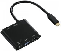 Hama USB-HDMI-USB-C 4in1 usb-c multiport adapter - usb-hdmi-usb-c (135729) kép