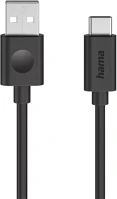 Hama 86447 86447, adatkábel usb 2.0 usb-a/type-c  (60w) 1,2m, fekete kép