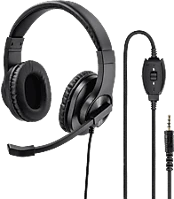 Hama HS-P350 Hs-p350 vezetékes fejhallgató (headset) - fekete kép