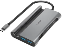 Hama USB 3.2 + 3XUSB Elosztó hub  usb 3.2 + 3xusb 3.1/2xusb-c/hdmi/lan + tápegység kép