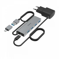Hama USB 3.2 GEN1 HUB 1TYPE-C 5GB/S + USB Elosztó hub  usb 3.2 + 4xusb/usb type-c kép