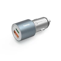Hama USB+C 201639 autós töltő, dupla(usb+c), qc, 3a, 19,5 w kép