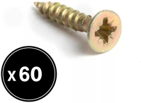 Handy 04802C Forgácslap csavar - sárga - 4 x 30 mm - 60 db / csomag () kép