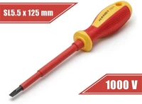 Handy tools 10563 Handy csavarhúzó - 10563 (lapos, 5,5, 125mm, 1000v-ig szigetelt, mágneses fej)