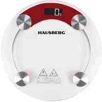 Hausberg HB-6000RS Vörös üveg fürdőszobai mérleg kép