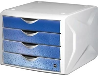 Helit COR_INH6129634 Irattároló, műanyag, 4 fiókos,  