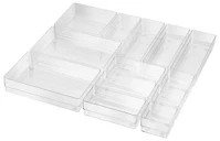 Helit COR_INH6130002 Fiókrendszerező készlet, 13 részes, áttetsző kép