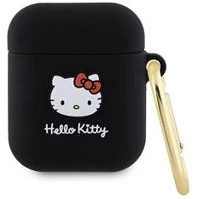 Hello kitty HKA23DKHSK Liquid silicone 3d kitty head logo airpods 1/2 tok, fekete kép