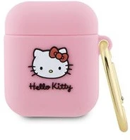 Hello kitty HKA23DKHSP Liquid silicone 3d kitty head logo airpods 1/2 tok, rózsaszín kép