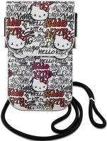Hello kitty NT3666339190217 - univerzális telefontartó táska, fehér/mintás kép