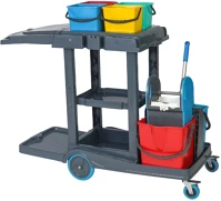 Hercules 2X18L-ES + 4X5L-ES Herkules classic takarító kocsi műanyag, 2x18l-es + 4x5l-es vödörrel kép