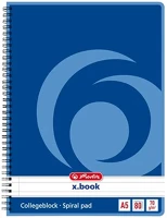 Herlitz 01.02812 Spirálfüzet vonalas  a/5 80 lapos perforált lyukasztott kép