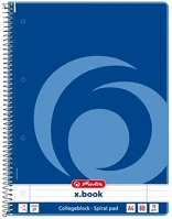 Herlitz 01.02814 Spirálfüzet vonalas  a/4 80 lapos perforált lyukasztott kép