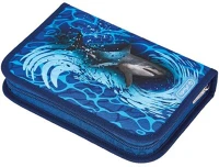 Herlitz 50043309 Blue shark 31 részes 2-klapnis töltött tolltartó kép