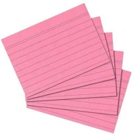 Herlitz 65801 Kartotékkártya  a7 100 ív/csomag, vonalas,  rózsaszín kép