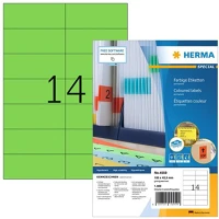 Herma 100 ÍV 1400 Etikett címke  105x42.3 mm szegély nélküli zöld 100 ív 1400 db/doboz kép