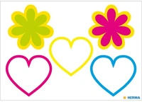 Herma 19196 Dekormatrica  fényvisszaverő szívek és virágok kép