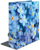 Herma 19557 Iratrendező  a/4 70 mm gerinccel kék virágok kép