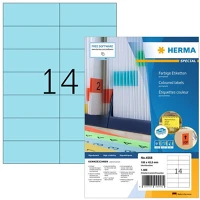 Herma 4558 Etikett címke  105x42.3 mm szegély nélküli kék 100 ív 1400 db/doboz kép