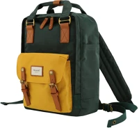 Himawari 188L-56 188l 14'' laptop hátizsák zöld-sárga kép