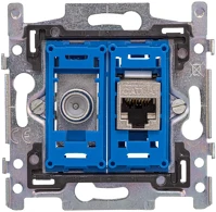 Hirschmann EDB02 CD Edb02 cd coax tv / data rj45 socket, niko compatible, telenet / voo kép