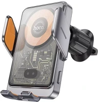 Hoco 90900 Hw7 wireless autós tartó szellőzőrácsba 15w, szürke kép