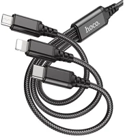 Hoco 90920 x76 3in1 usb / lightning / microusb / usb-c töltő- és adatkábel, 1m kép