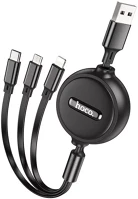 Hoco 90922 x75 3in1 usb / lightning / microusb / usb-c töltő- és adatkábel, 1m kép