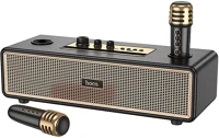 Hoco BS63 Bluetooth hangszóró, 2 vezeték nélküli mikrofonnal, fekete kép